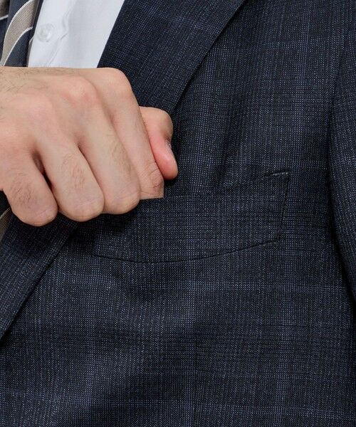 MACKINTOSH LONDON(MENS) / マッキントッシュ ロンドン メンズ セットアップ | 【NEW BRIDGE】Super150's コンビネーションチェックネイビースーツ | 詳細6