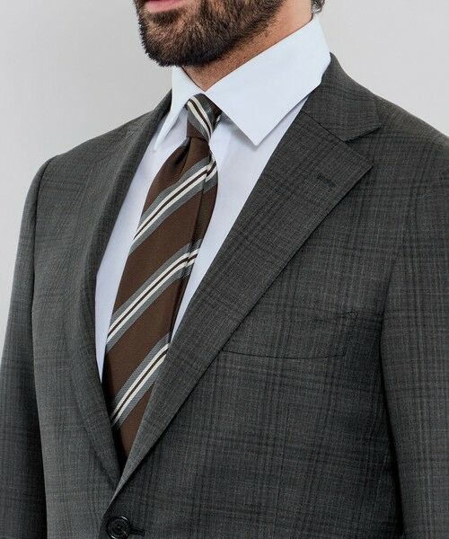 MACKINTOSH LONDON(MENS) / マッキントッシュ ロンドン メンズ セットアップ | 【NEW BRIDGE】Super150's コンビネーションチェックグレースーツ | 詳細5