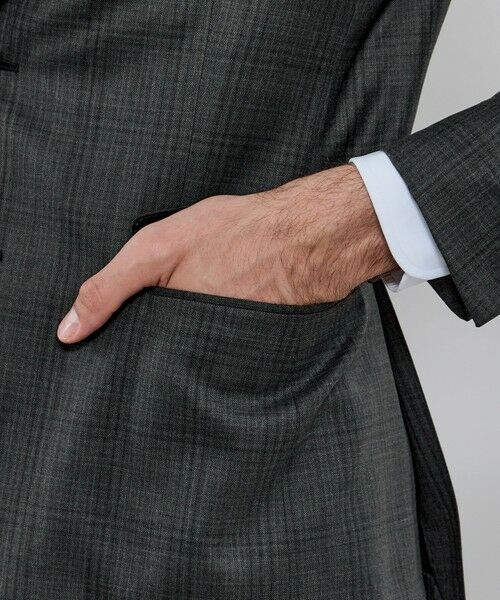 MACKINTOSH LONDON(MENS) / マッキントッシュ ロンドン メンズ セットアップ | 【NEW BRIDGE】Super150's コンビネーションチェックグレースーツ | 詳細7