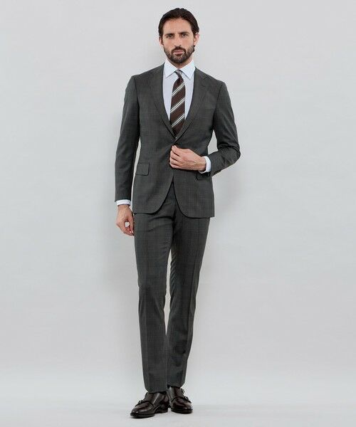 MACKINTOSH LONDON(MENS) / マッキントッシュ ロンドン メンズ セットアップ | 【NEW BRIDGE】Super150's コンビネーションチェックグレースーツ | 詳細1