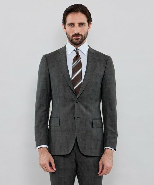 MACKINTOSH LONDON(MENS) / マッキントッシュ ロンドン メンズ セットアップ | 【NEW BRIDGE】Super150's コンビネーションチェックグレースーツ | 詳細2