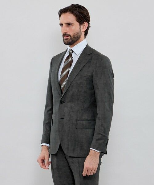 MACKINTOSH LONDON(MENS) / マッキントッシュ ロンドン メンズ セットアップ | 【NEW BRIDGE】Super150's コンビネーションチェックグレースーツ | 詳細3