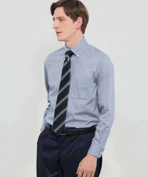 MACKINTOSH LONDON(MENS)/マッキントッシュ ロンドン メンズ コットンカシミヤボタンダウンシャツ ブルー2 L MACKINTOSH LONDON(MENS)/マッキントッシュ ロンドン メンズ コットンカシミヤボタンダウンシャツ ブルー2 L
