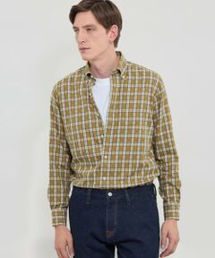 MACKINTOSH LONDON(MENS) / マッキントッシュ ロンドン 　メンズ シャツ・ブラウス | コットンカシミヤチェックボタンダウンシャツ