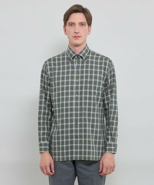 MACKINTOSH LONDON(MENS) / マッキントッシュ ロンドン メンズ シャツ・ブラウス | コットンカシミヤチェックボタンダウンシャツ | 詳細3