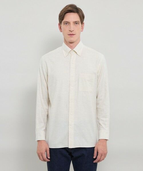 MACKINTOSH LONDON(MENS) / マッキントッシュ ロンドン 　メンズ シャツ・ブラウス | 【WEB・一部店舗限定】メランジフランネル釦ダウンシャツ | 詳細4