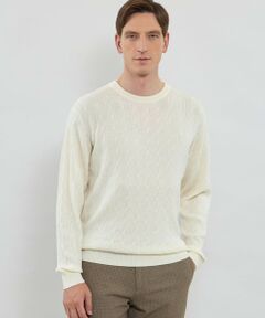 MACKINTOSH LONDON(MENS) / マッキントッシュ ロンドン 　メンズ ニット・セーター | 【WEB・一部店舗限定】ハイゲージケーブルクルーネックニット