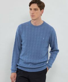 MACKINTOSH LONDON(MENS) / マッキントッシュ ロンドン 　メンズ ニット・セーター | 【WEB・一部店舗限定】ハイゲージケーブルクルーネックニット