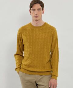 MACKINTOSH LONDON(MENS) / マッキントッシュ ロンドン 　メンズ ニット・セーター | 【WEB・一部店舗限定】ハイゲージケーブルクルーネックニット