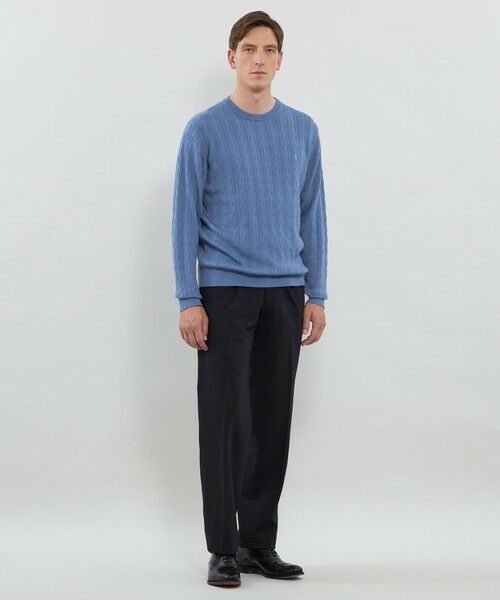 MACKINTOSH LONDON(MENS) / マッキントッシュ ロンドン 　メンズ ニット・セーター | 【WEB・一部店舗限定】ハイゲージケーブルクルーネックニット | 詳細3