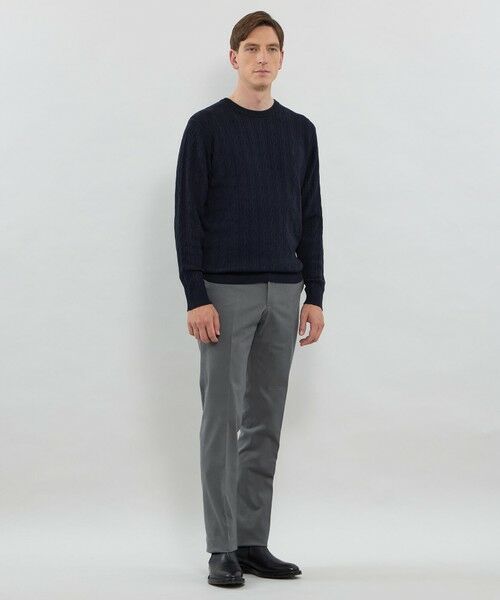 MACKINTOSH LONDON(MENS) / マッキントッシュ ロンドン 　メンズ ニット・セーター | 【WEB・一部店舗限定】ハイゲージケーブルクルーネックニット | 詳細4