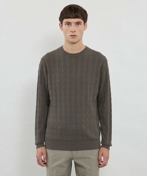 MACKINTOSH LONDON(MENS) / マッキントッシュ ロンドン 　メンズ ニット・セーター | 【WEB・一部店舗限定】ハイゲージケーブルクルーネックニット | 詳細6