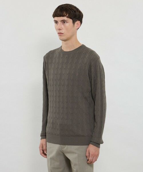 MACKINTOSH LONDON(MENS) / マッキントッシュ ロンドン 　メンズ ニット・セーター | 【WEB・一部店舗限定】ハイゲージケーブルクルーネックニット | 詳細7