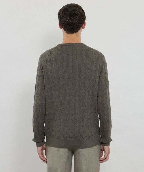 MACKINTOSH LONDON(MENS) / マッキントッシュ ロンドン 　メンズ ニット・セーター | 【WEB・一部店舗限定】ハイゲージケーブルクルーネックニット | 詳細8