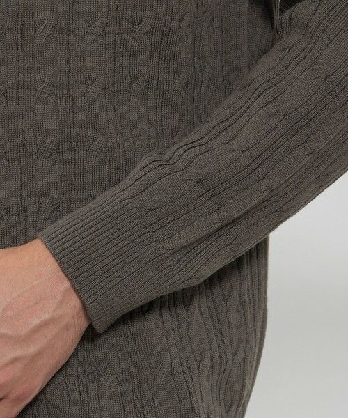 MACKINTOSH LONDON(MENS) / マッキントッシュ ロンドン 　メンズ ニット・セーター | 【WEB・一部店舗限定】ハイゲージケーブルクルーネックニット | 詳細9