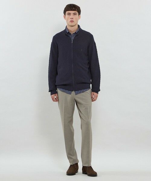 MACKINTOSH LONDON(MENS) / マッキントッシュ ロンドン 　メンズ ニット・セーター | 【WEB・一部店舗限定】ハイゲージケーブルフルジップアップニット | 詳細3