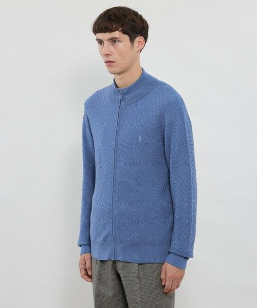 MACKINTOSH LONDON(MENS) / マッキントッシュ ロンドン 　メンズ ニット・セーター | 【WEB・一部店舗限定】ハイゲージケーブルフルジップアップニット | 詳細7