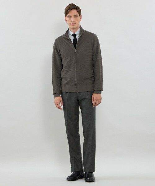 MACKINTOSH LONDON(MENS) / マッキントッシュ ロンドン 　メンズ ニット・セーター | 【WEB・一部店舗限定】ハイゲージケーブルフルジップアップニット | 詳細1