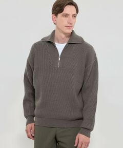 MACKINTOSH LONDON(MENS) / マッキントッシュ ロンドン 　メンズ ニット・セーター | 7G両畔ハーフジップニット