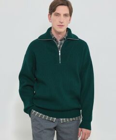 MACKINTOSH LONDON(MENS) / マッキントッシュ ロンドン 　メンズ ニット・セーター | 7G両畔ハーフジップニット