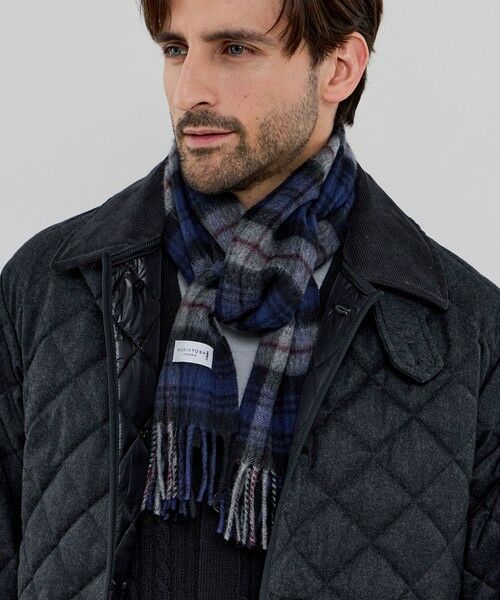 MACKINTOSH LONDON(MENS) / マッキントッシュ ロンドン 　メンズ マフラー・ショール・スヌード・ストール | 【WEB・一部店舗限定】ウールカシミヤチェックマフラー | 詳細3