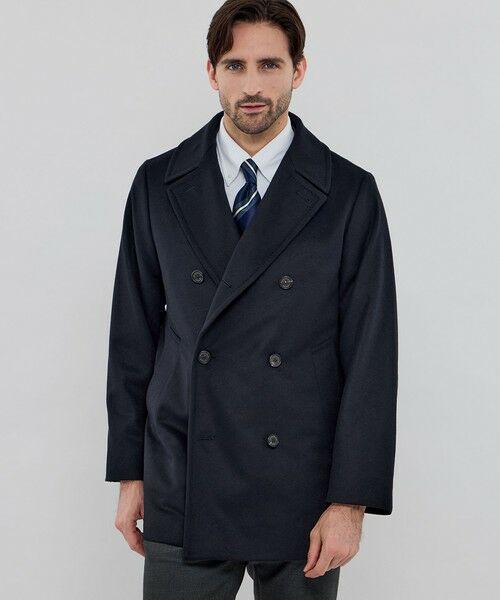 MACKINTOSH LONDON(MENS)/マッキントッシュ ロンドン メンズ ウールカシミヤビーバーピーコート ネイビー 40 MACKINTOSH LONDON(MENS)/マッキントッシュ ロンドン メンズ ウールカシミヤビーバーピーコート ネイビー 40