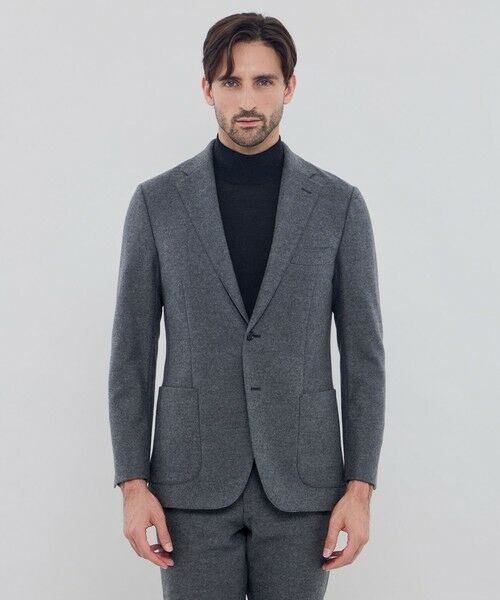 MACKINTOSH LONDON(MENS) / マッキントッシュ ロンドン メンズ ノーカラージャケット | 【WEB・一部店舗限定】【FLEX JERSEY】ウールメルトンジャージーセットアップジャケット | 詳細3