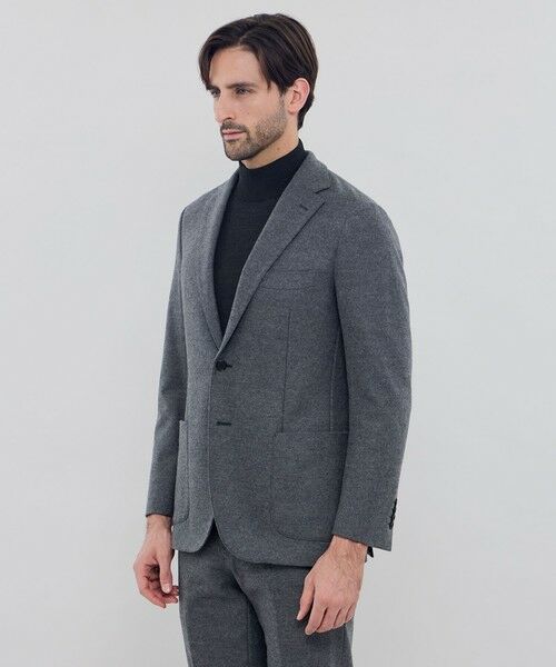 MACKINTOSH LONDON(MENS) / マッキントッシュ ロンドン メンズ ノーカラージャケット | 【WEB・一部店舗限定】【FLEX JERSEY】ウールメルトンジャージーセットアップジャケット | 詳細4