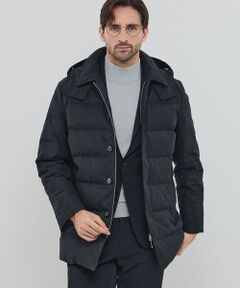 MACKINTOSH LONDON(MENS) / マッキントッシュ ロンドン 　メンズ ブルゾン | 【ELINGTON】ウールサキソニーフーデッドダウンアウター