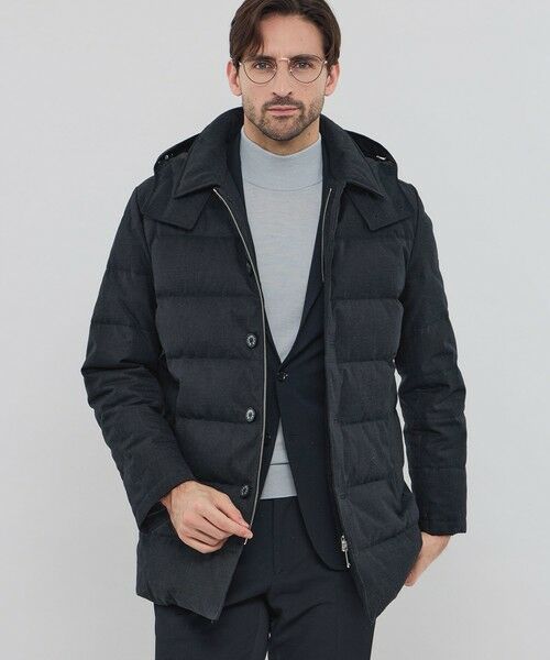 MACKINTOSH LONDON(MENS)/マッキントッシュ ロンドン メンズ 【ELINGTON】ウールサキソニーフーデッドダウンアウター チャコールグレー 40 MACKINTOSH LONDON(MENS)/マッキントッシュ ロンドン メンズ 【ELINGTON】ウールサキソニーフーデッドダウンアウター チャコールグレー 40