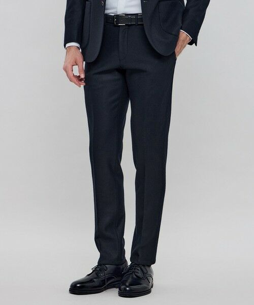 MACKINTOSH LONDON(MENS) / マッキントッシュ ロンドン メンズ その他パンツ | 【WEB・一部店舗限定】【FLEX JERSEY】ウールメルトンジャージーセットアップパンツ(ネイビー)