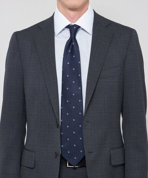 MACKINTOSH LONDON(MENS) / マッキントッシュ ロンドン 　メンズ ネクタイ | クラシックサテン花小紋ネクタイ | 詳細1