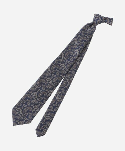 MACKINTOSH LONDON(MENS) / マッキントッシュ ロンドン 　メンズ ネクタイ | クラシックペイズリーネクタイ（ダークネイビー）