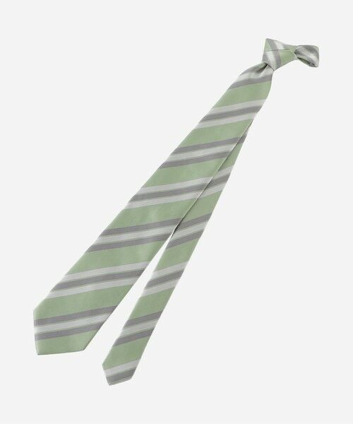 MACKINTOSH LONDON(MENS) / マッキントッシュ ロンドン 　メンズ ネクタイ | 綾目レジメンタルネクタイ（グリーン3）