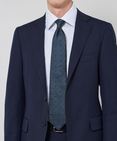 MACKINTOSH LONDON(MENS) / マッキントッシュ ロンドン 　メンズ ネクタイ | ジオメトリック綾目小紋ネクタイ | 詳細1