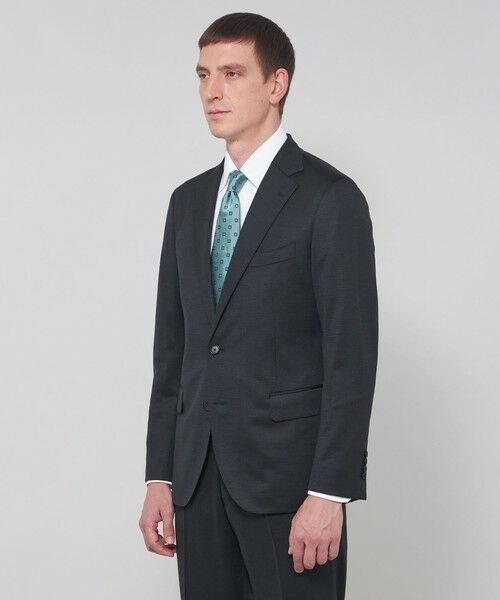 MACKINTOSH LONDON(MENS) / マッキントッシュ ロンドン メンズ ノーカラージャケット | 【FLEX JERSEY】ハイゲージジャカードグレンチェックセットアップジャケット | 詳細3