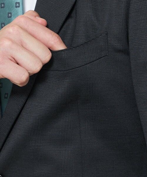 MACKINTOSH LONDON(MENS) / マッキントッシュ ロンドン メンズ ノーカラージャケット | 【FLEX JERSEY】ハイゲージジャカードグレンチェックセットアップジャケット | 詳細5