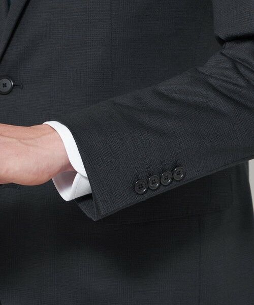 MACKINTOSH LONDON(MENS) / マッキントッシュ ロンドン メンズ ノーカラージャケット | 【FLEX JERSEY】ハイゲージジャカードグレンチェックセットアップジャケット | 詳細7