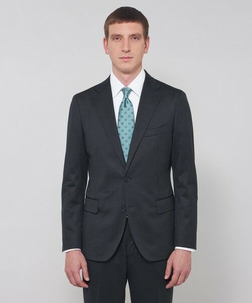 MACKINTOSH LONDON(MENS) / マッキントッシュ ロンドン メンズ ノーカラージャケット | 【FLEX JERSEY】ハイゲージジャカードグレンチェックセットアップジャケット | 詳細2