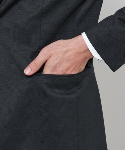 MACKINTOSH LONDON(MENS) / マッキントッシュ ロンドン 　メンズ ノーカラージャケット | 【FLEX JERSEY】ハイゲージジャカードグレンチェックセットアップジャケット | 詳細6