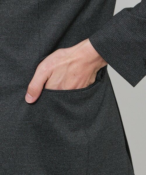 MACKINTOSH LONDON(MENS) / マッキントッシュ ロンドン 　メンズ ノーカラージャケット | 【FLEX JERSEY】ハイゲージジャカードハウンドトゥースセットアップジャケット | 詳細7