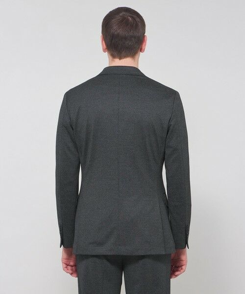 MACKINTOSH LONDON(MENS) / マッキントッシュ ロンドン 　メンズ ノーカラージャケット | 【FLEX JERSEY】ハイゲージジャカードハウンドトゥースセットアップジャケット | 詳細5