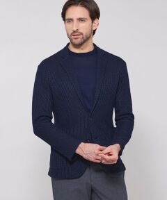 MACKINTOSH LONDON(MENS) / マッキントッシュ ロンドン 　メンズ ノーカラージャケット | ハニカムニットジャケット