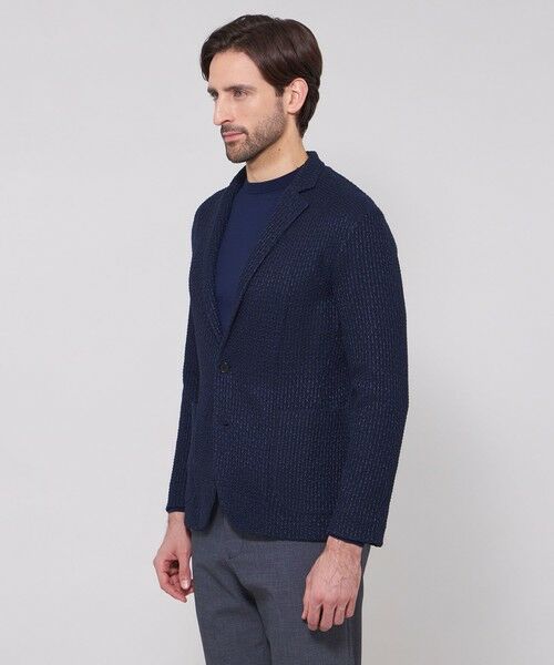 MACKINTOSH LONDON(MENS) / マッキントッシュ ロンドン 　メンズ ノーカラージャケット | ハニカムニットジャケット | 詳細4