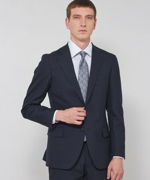 MACKINTOSH LONDON(MENS) / マッキントッシュ ロンドン メンズ セットアップ | 【NEW BRIDGE】【DORMEUIL/ドーメル】シャドーストライプスーツ(ダークネイビー)