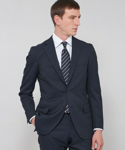 MACKINTOSH LONDON(MENS) / マッキントッシュ ロンドン メンズ セットアップ | 【NEW BRIDGE】【NEW BRIDGE】Super110's ピンドットスーツ(ネイビー)