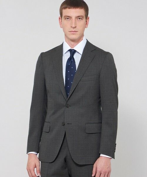 MACKINTOSH LONDON(MENS) / マッキントッシュ ロンドン 　メンズ セットアップ | 【NEW BRIDGE】Super110's コンビネーションチェックスーツ（チャコールグレー）