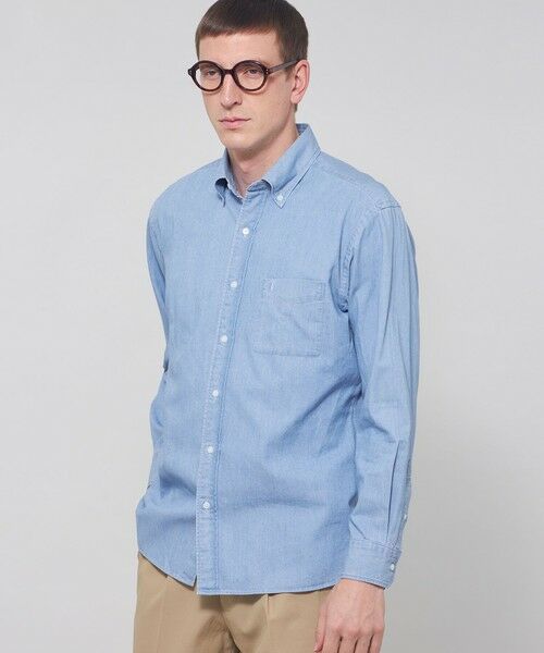 MACKINTOSH LONDON(MENS) / マッキントッシュ ロンドン 　メンズ シャツ・ブラウス | ノンツイストコットンデニムボタンダウンシャツ（ブルー2）