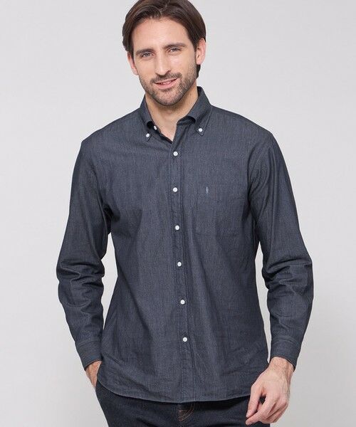 MACKINTOSH LONDON(MENS) / マッキントッシュ ロンドン 　メンズ シャツ・ブラウス | ノンツイストコットンデニムボタンダウンシャツ（ブルー6）