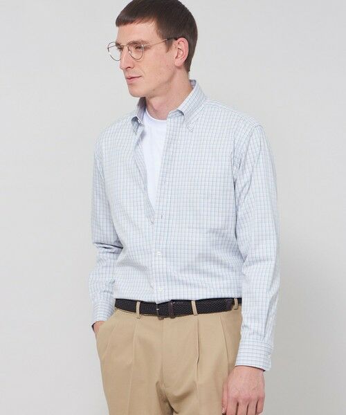 MACKINTOSH LONDON(MENS) / マッキントッシュ ロンドン 　メンズ シャツ・ブラウス | ピンオックスチェックシャツ（ブルー2）